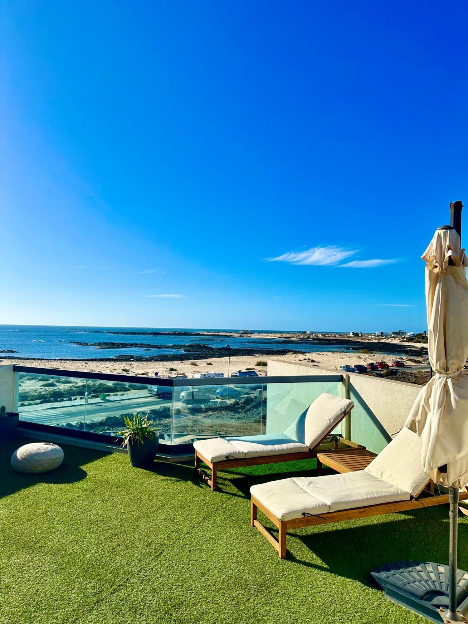 Apartamento Villa Bruno Con Vistas Al Mar, Primera Linea De Playa Cotillo Eksteriør bilde