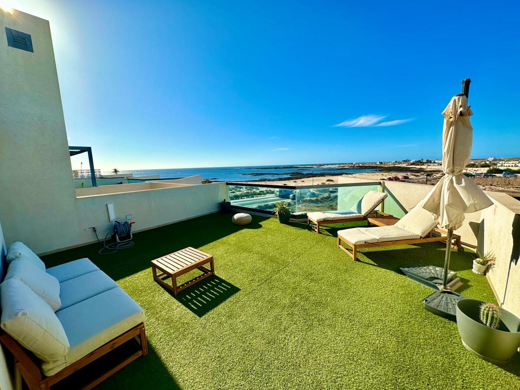 Apartamento Villa Bruno Con Vistas Al Mar, Primera Linea De Playa Cotillo Eksteriør bilde