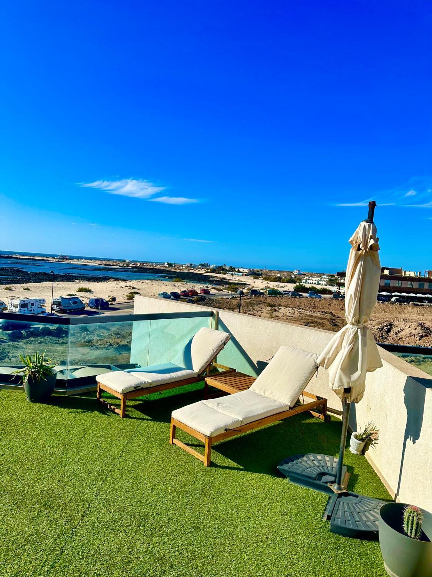Apartamento Villa Bruno Con Vistas Al Mar, Primera Linea De Playa Cotillo Eksteriør bilde